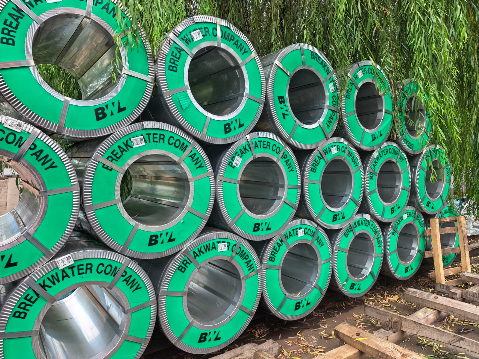BWL-branded steel coils